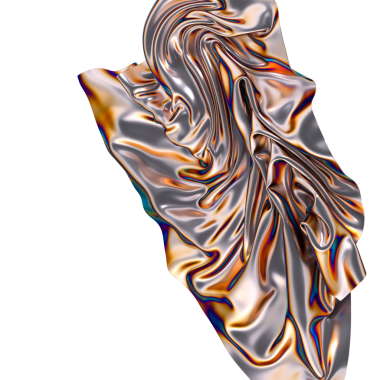 Üç boyutlu görüntüleme arkaplanı. Renkli çarpık şekiller hareket halinde. Poster, el ilanı, afiş için bilgisayar tarafından oluşturulmuş dijital sanat