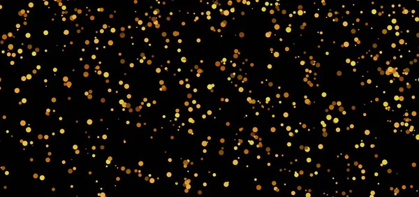 Siyah Üzerine Parlayan Bokeh Parçacıklarının Soyut Arkaplanı