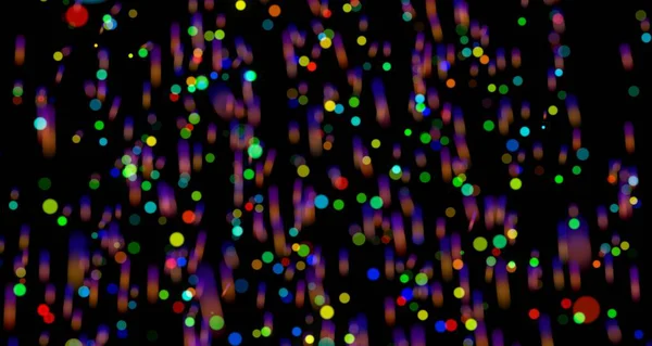 Soyut Renkli Bokeh Işık Efekti Siyah Arkaplan, Yaratıcı Konsept