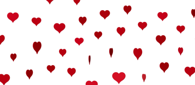 Red Hearts on White Background Seamless Pattern for Valentine's Day