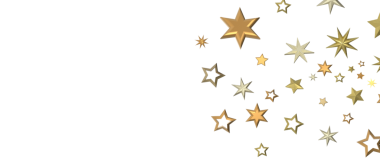 Beyaz Arkaplanda Altın ve Bronz Yıldız Patlaması