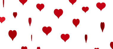 Kırmızı Kalpler Beyaz Arkaplanda Yüzüyor, Aşk ve Aşk Konsepti