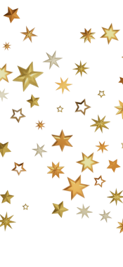 Beyaz Arkaplanda Altın Yıldız Konfeti: Kutlama ve Zarafet