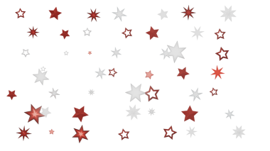 Beyaz Arkaplan Dekorasyon İçin Kırmızı ve Gümüş Yıldız Konfeti