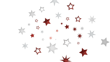 Bayram ve Kutlama İçin Beyaz Arkaplanda Şenlikli Yıldızlar