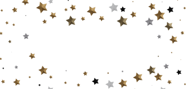 Altın, Gümüş ve Siyah Yıldızlı Soyut Yıldızlı Arkaplan