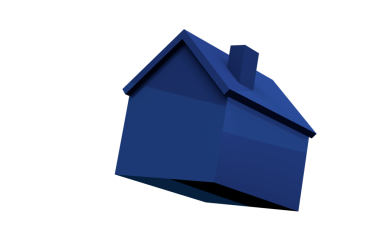 Beyaz Arkaplan Üzerine Minimalist Mavi Saray Resimleri - Ev Sahipliği Konsepti