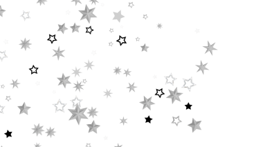 Beyaz, şenlikli parti konsepti üzerine soyut yıldız arkaplan tasarımı