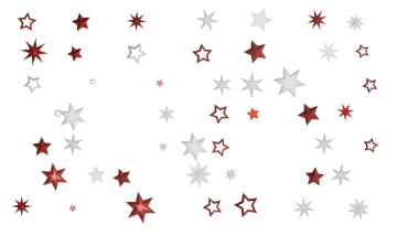 Kırmızı ve gümüş yıldızlı yıldız deseni tasarımı