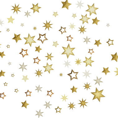Beyaz Arkaplanda Altın Yıldız Konfeti: Kutlama Kavramı