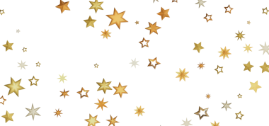 Beyaz üzerine Altın Yıldız Arkaplanı, Kutlama ve Neşeli Tasarım