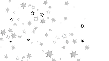 Gri tonda yüzen yıldızlarla soyut yıldız arkaplan çizimi