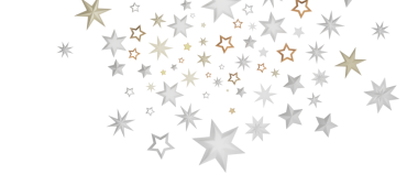 Beyaz üzerine gümüş ve altın yıldızlı zarif yıldız patlaması arka planı