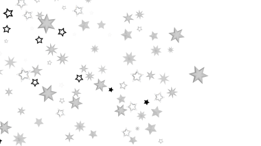 Beyaz Üzerine Farklı Yıldızlarla Soyut Yıldızlı Arkaplan