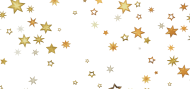 Kutlama için Beyaz Arkaplanda Altın Yıldız Konfeti