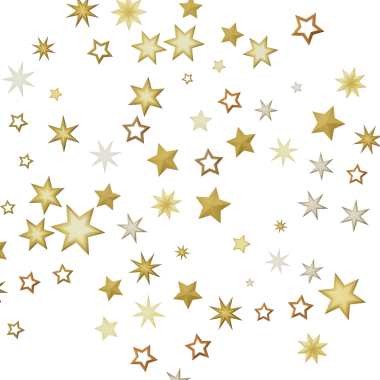 Altın Yıldızlar Konfeti Beyaz Arkaplan Soyut Tasarımı Üzerine Parıldıyor