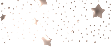 Beyaz arka plan kutlamalarında parıldayan yıldız konfetisi