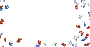 Tasarım için Beyaz Arkaplan ile Soyut Renkli 25 Numaralar
