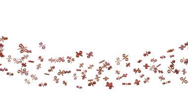 Beyaz, iş konsepti soyut arkaplan yüzdelik işaretleri.