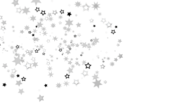 Beyaz Arkaplan Üzerine Parıltılı Efektli Soyut Yıldızlar Çizim Tasarımı