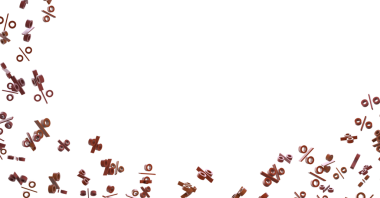 Beyaz Arkaplanda Yüzen Soyut Yüzde Sembolleri