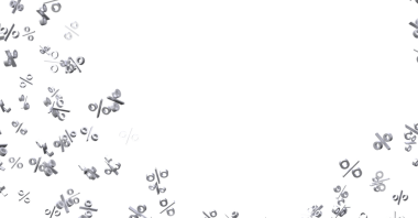 Finans ve indirimler için yüzde sembollerinin soyut bileşimi