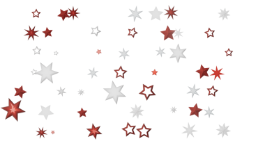 Beyaz Arkaplanda Kırmızı ve Beyaz Yıldız Konfeti