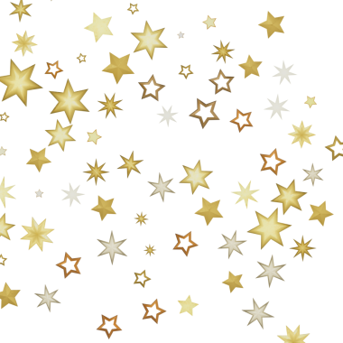 Altın Yıldızların Arkaplanı Şenlik Tasarımı İçin Beyazın Üzerinde İzole Edildi