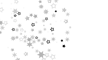 Beyaz uzayda birden fazla yıldızı olan soyut yıldız arkaplan tasarımı