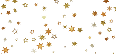 Beyaz Arkaplanda Altın Yıldız Konfeti: Kutlama ve Neşe