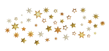 Altın Yıldız Tasarımı: Beyaz Arkaplanda Kutlama Dekoratif Elementi