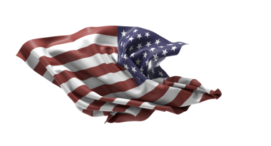 Amerikan Bayrağı Rüzgarda Dalgalanıyor, Özgürlük ve Vatanseverliği temsil ediyor