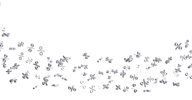 Beyaz Arkaplanda Değişen Yüzdelik Sembolleri: Mali Konsept