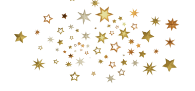 Beyaz Arkaplanda Altın Yıldız Konfeti: Kutlama Dekorasyonu