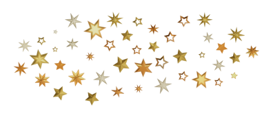 Altın Yıldız Şekilleri Beyaz Arkaplana Dağıldı