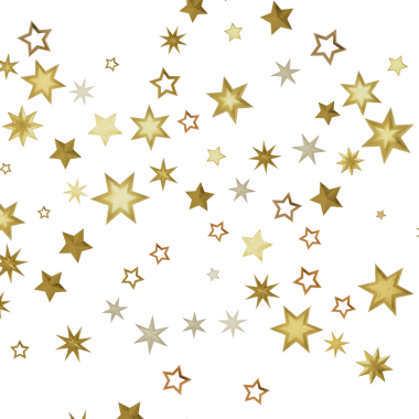 Beyaz Arkaplanda Altın Yıldız Konfeti: Kutlama ve Neşe