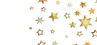 Beyaz Arkaplanda Altın Yıldız Konfeti: Kutlama Dekorasyonu