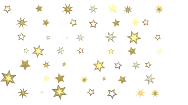 Beyaz Arkaplanda Altın Yıldız Konfeti: Kutlama ve Zarafet