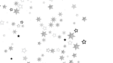 Beyaz Arkaplan, Parıltı ve Parıltı ile Gri tonda Yıldızları Özetle