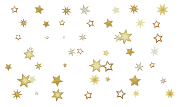 Beyaz Arkaplanda Altın Yıldızlar Konfeti: Kutlama Kavramı