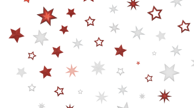 Noel Tasarımı İçin Kırmızı ve Beyaz Yıldızlı Arkaplan Deseni