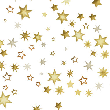 Beyaz Arkaplanda Altın Yıldız Konfeti: Kutlama Neşesi