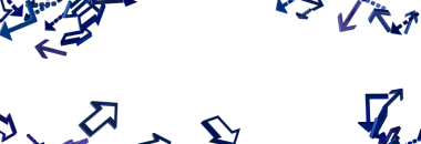 Beyaz arkaplanda yön kavramlarını temsil eden soyut oklar