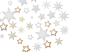 Beyaz zemin üzerinde yıldızlar olan zarif yıldız patlaması tasarımı