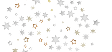 Şenlikli kutlamalar için beyaz üzerine ışıldayan yıldız geçmişi