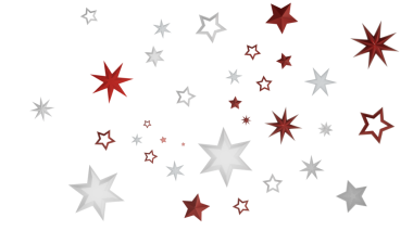 Noel Kutlamaları İçin Beyaz Arkaplanda Şenlikli Yıldızlar