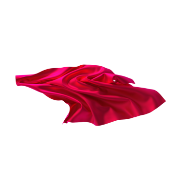 Beyaz Arkaplanda Rüzgarda Süzülen Zarif Kırmızı Kumaş