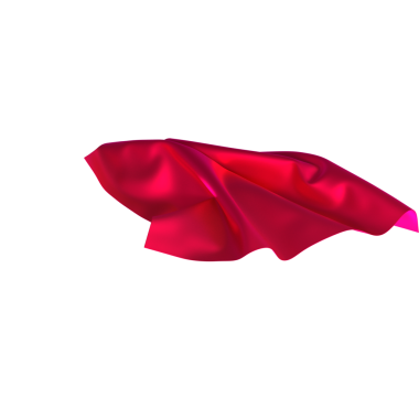 Beyaz Arkaplanda Yüzen Kırmızı Kumaş: Zarif, Akıcı ve Şatafatlı