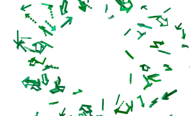 Beyaz Arkaplan Üzerine Soyut Yeşil Ok Resimleri: Yön ve Hareket