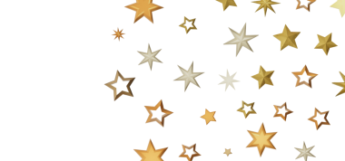 Altın Yıldızların Arkaplanı Kutlama İçin Beyazın Üzerinde İzole Edildi